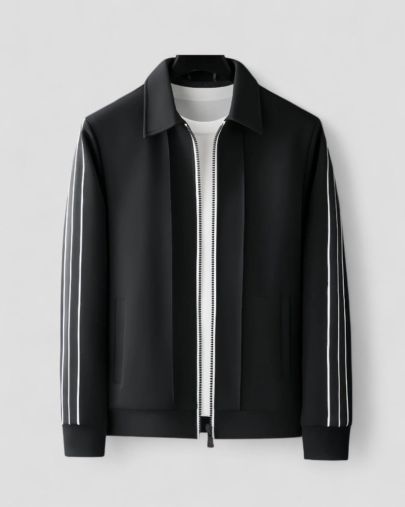 Elarova | Freizeitjacke mit Reißverschluss und Streifendetail für Herren