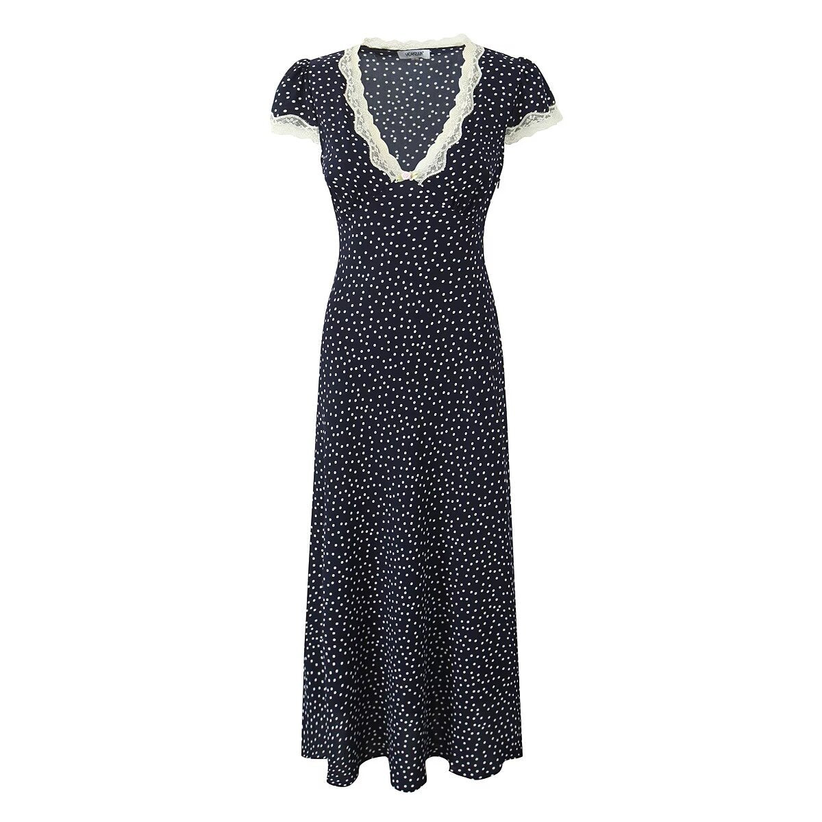 Elarova Frühlings-Midi-Kleid im fließenden Design