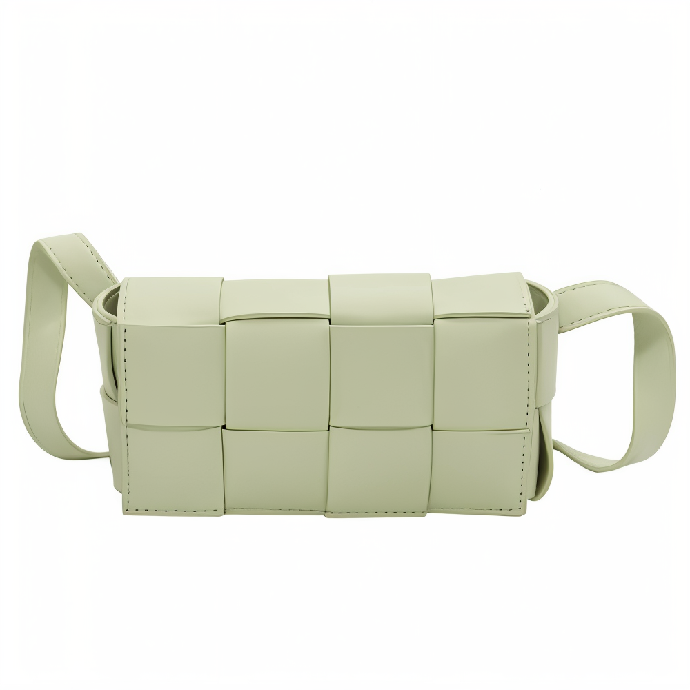 Elarova | Geblockte Umhängetasche Vegan Leder Damen | Geflochtene Tasche Frauen