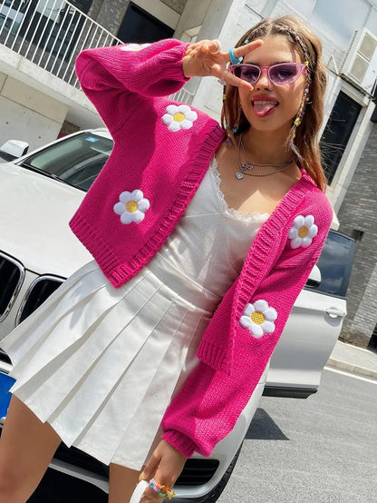 Elarova | Geblümter StrickCardigan für Damen