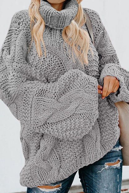 Elarova | Gedrehter Strick Langarmpullover