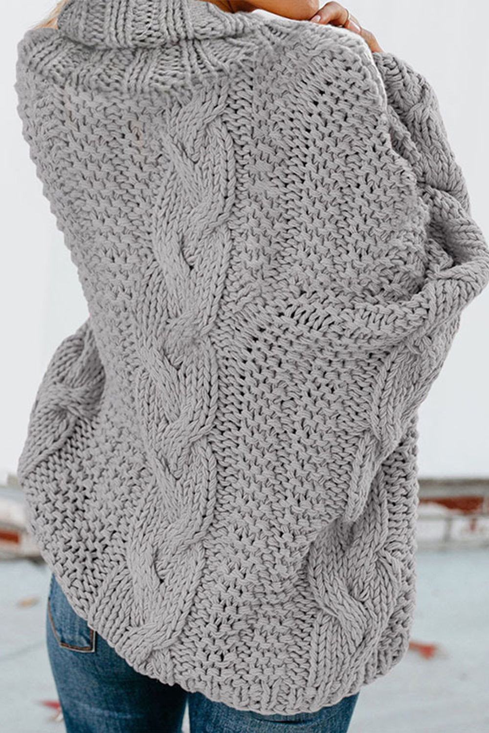 Elarova | Gedrehter Strick Langarmpullover