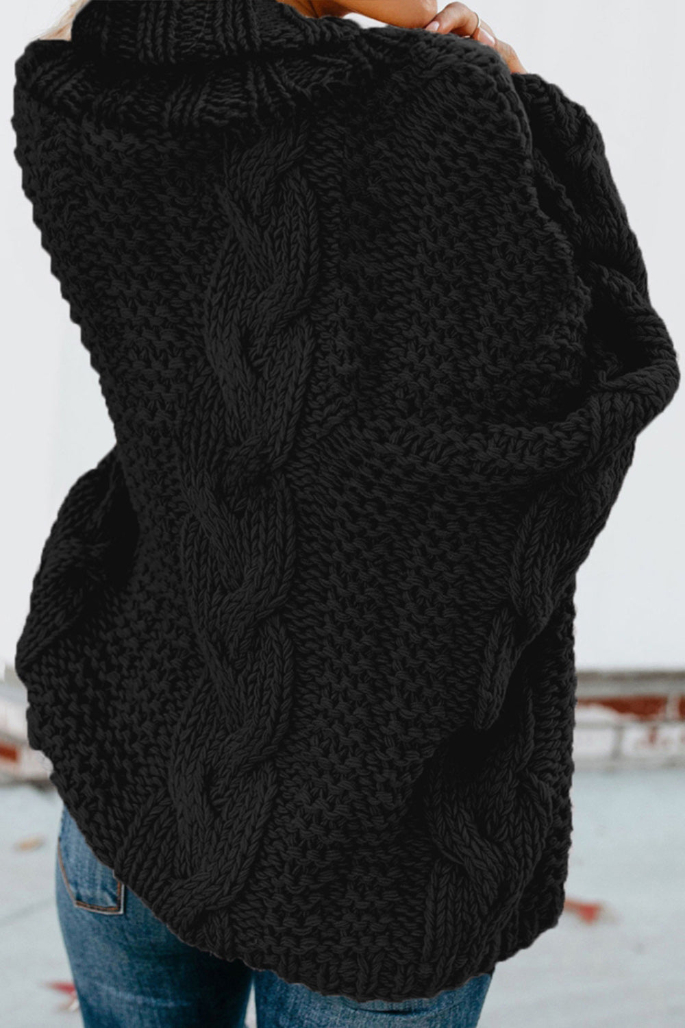 Elarova | Gedrehter Strick Langarmpullover