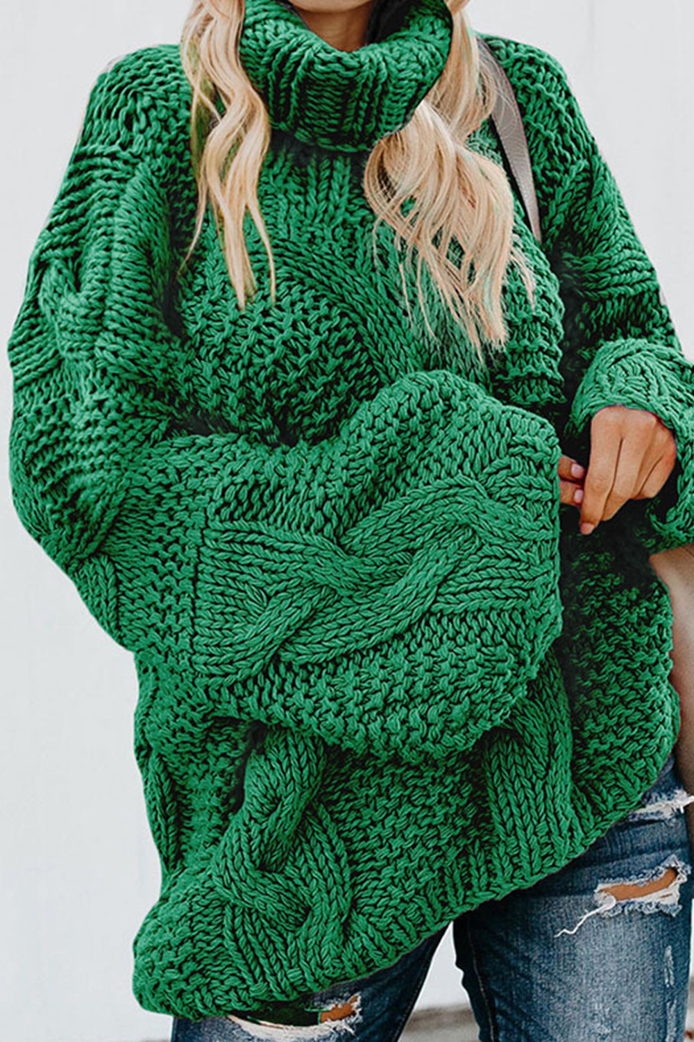 Elarova | Gedrehter Strick Langarmpullover