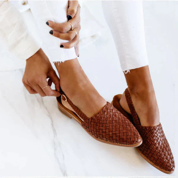 Elarova | Geflochtene Damen Sneakers Bequeme und stilvolle flache Schuhe