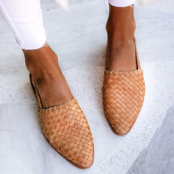 Elarova | Geflochtene Damen Sneakers Bequeme und stilvolle flache Schuhe