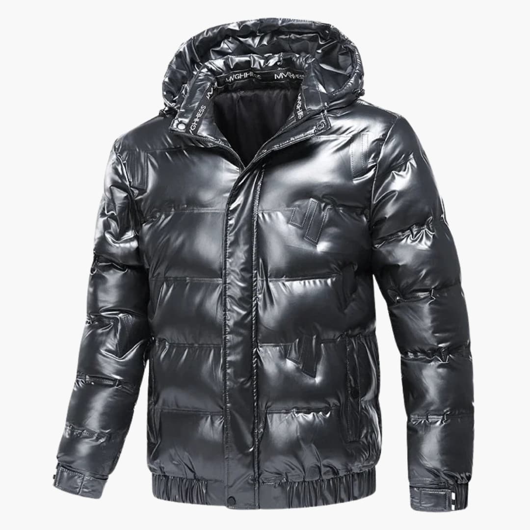 Elarova | Gefütterte Herrenjacke mit Kapuze und Reißverschluss