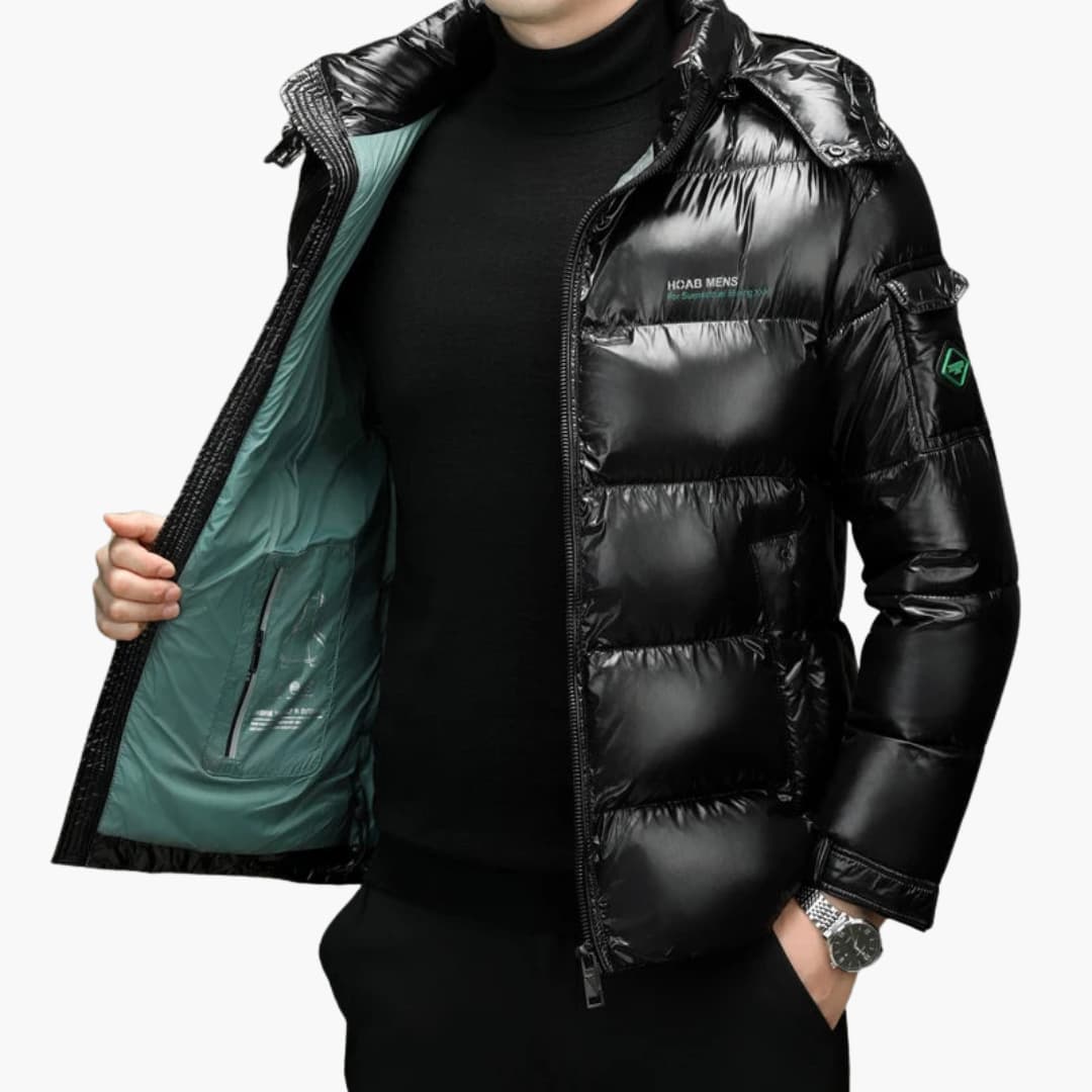 Elarova | Gefütterte Herrenjacke mit Reißverschluss und Stehkragen