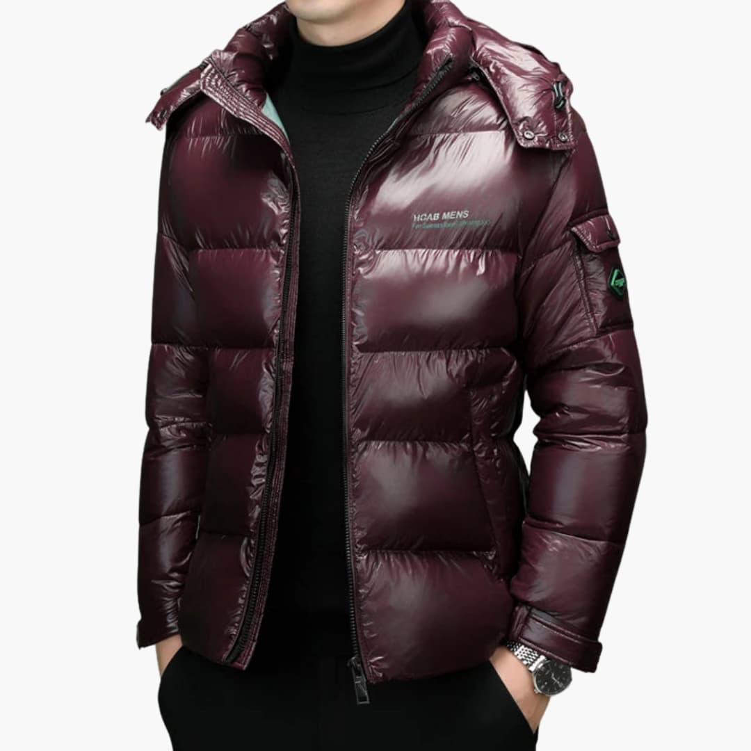 Elarova | Gefütterte Herrenjacke mit Reißverschluss und Stehkragen