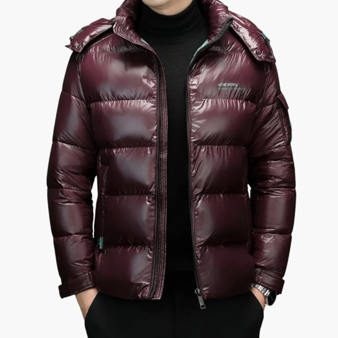 Elarova | Gefütterte Herrenjacke mit Reißverschluss und Stehkragen