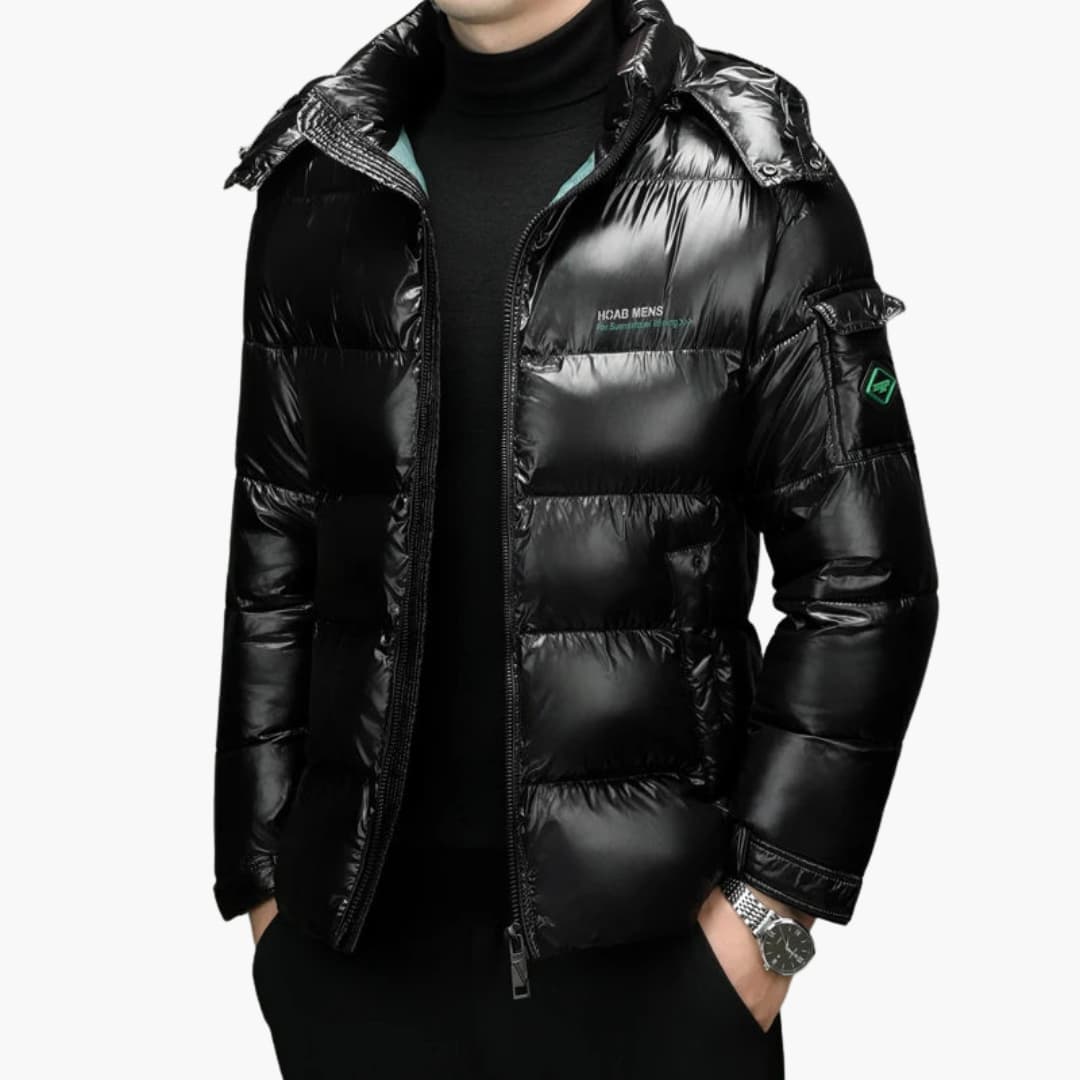 Elarova | Gefütterte Herrenjacke mit Reißverschluss und Stehkragen