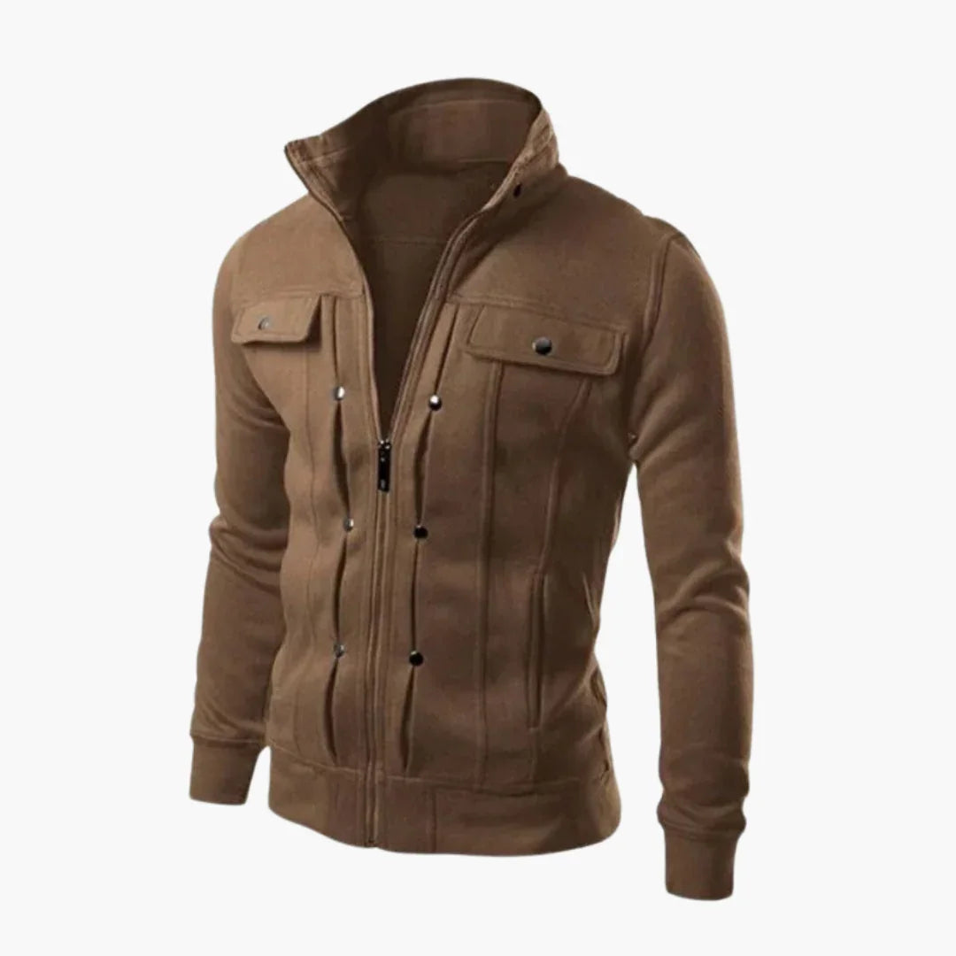 Elarova | Gefütterte Zip-Jacke mit Taschen für Herren