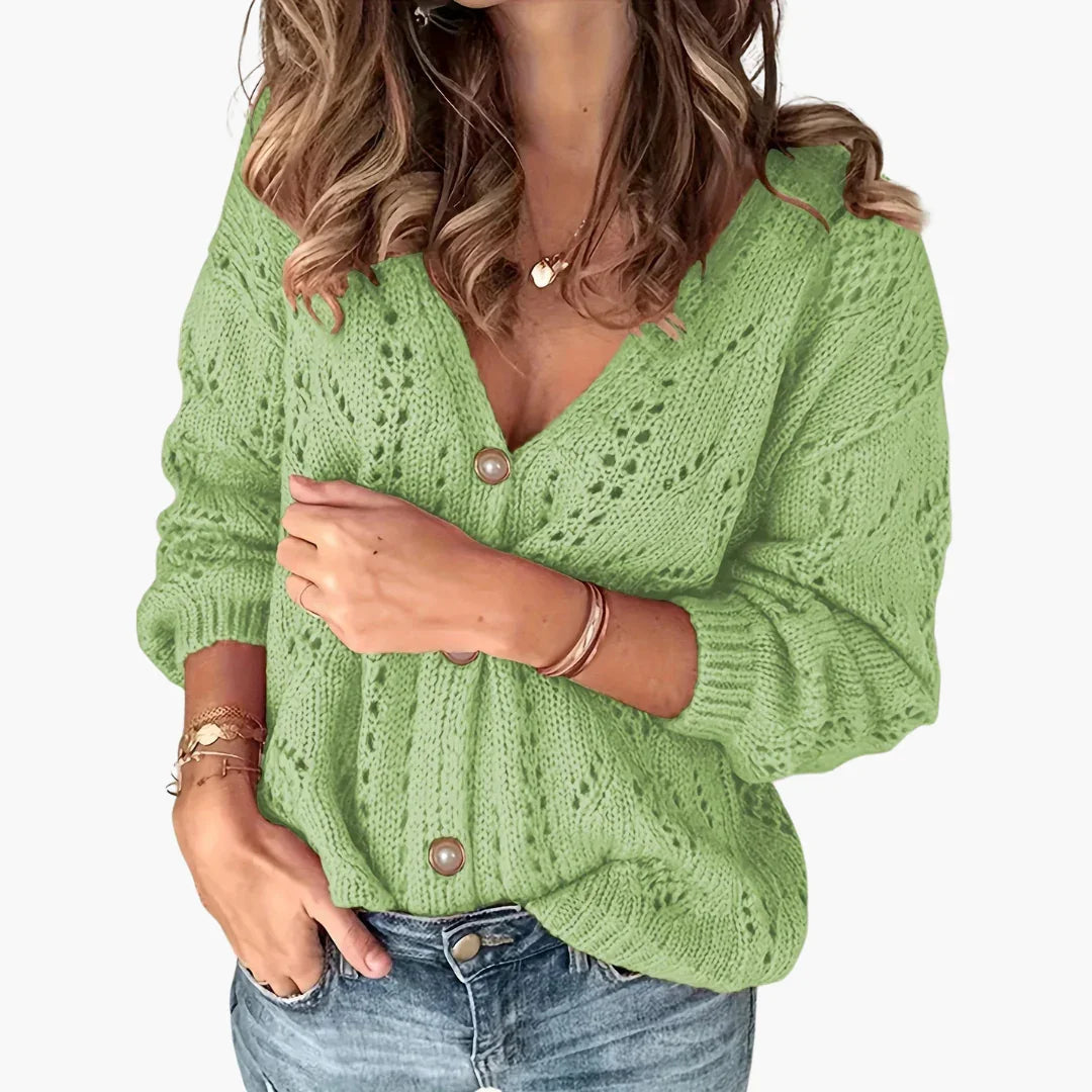 Elarova | Geknöpfter Strick Cardigan für Damen