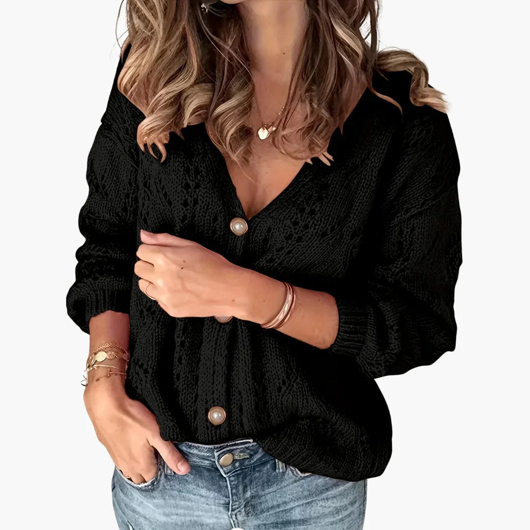 Elarova | Geknöpfter Strick Cardigan für Damen