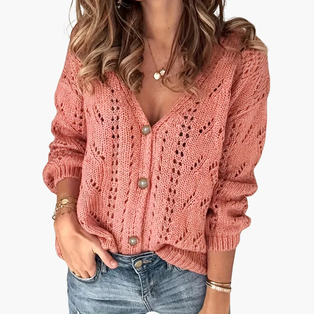 Elarova | Geknöpfter Strick Cardigan für Damen