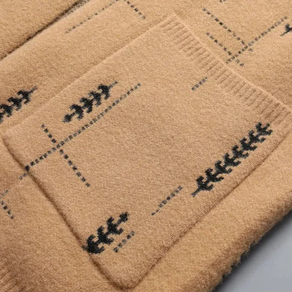 Elarova | Gemusterte Strickjacke für Herren