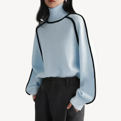 Elarova | Gemusterter Rollkragenpullover für Damen