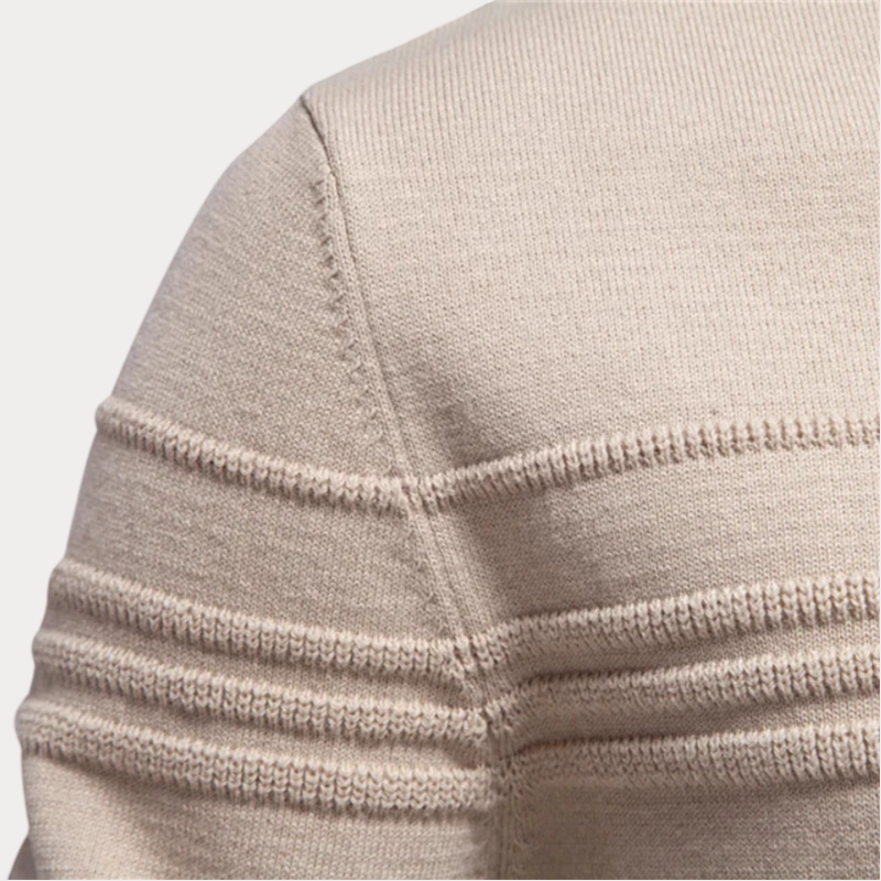 Elarova | Gemusterter Rundhalspullover für Herren