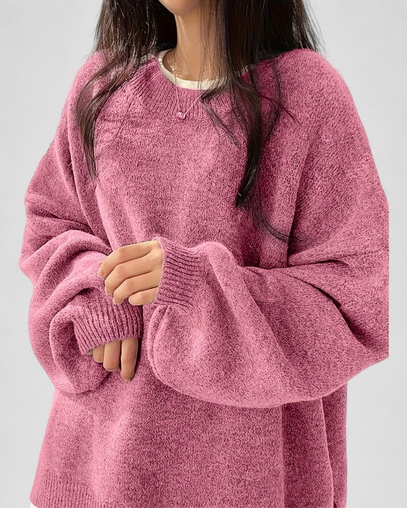 Elarova | Gemütlicher schulterfreier Strickpullover für Damen