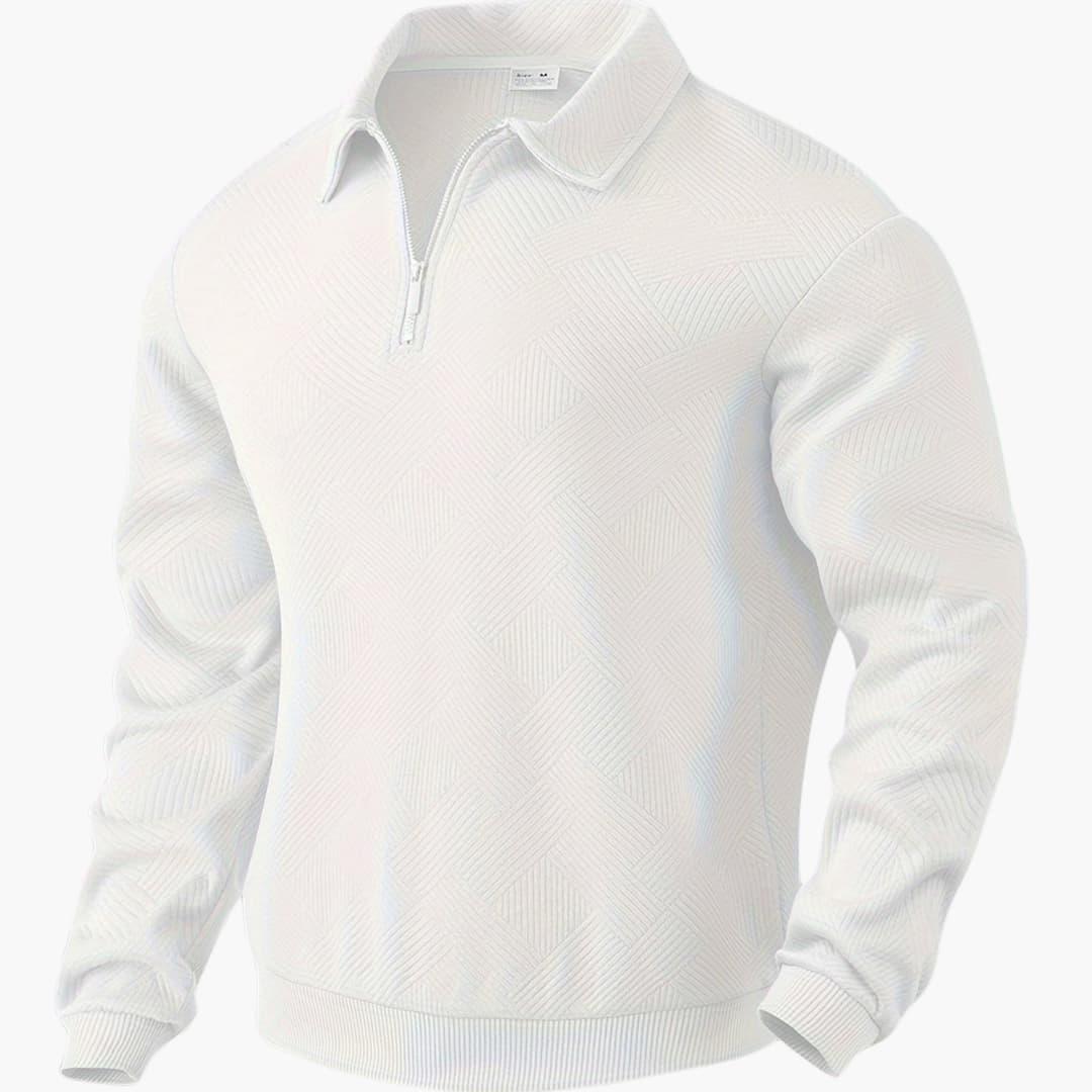 Elarova | Geometrisch Gemusterter Strickpullover für Herren