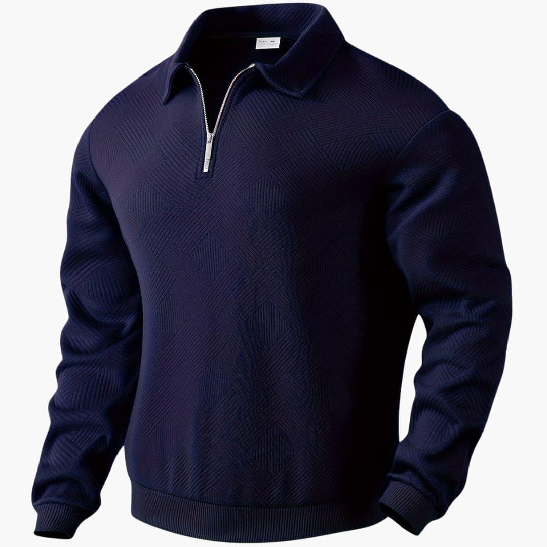 Elarova | Geometrisch Gemusterter Strickpullover für Herren