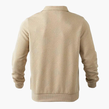 Elarova | Geometrisch Gemusterter Strickpullover für Herren