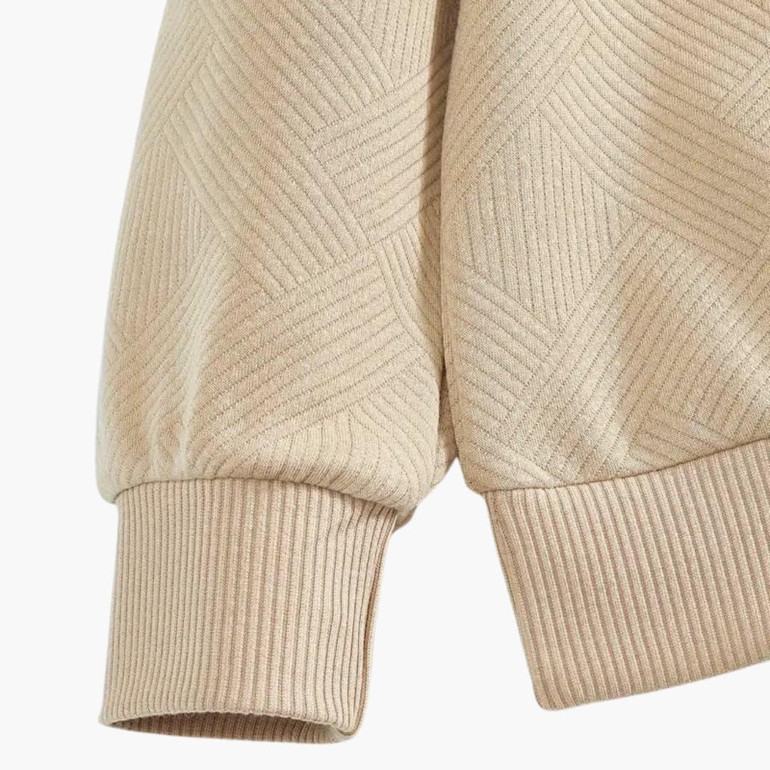 Elarova | Geometrisch Gemusterter Strickpullover für Herren