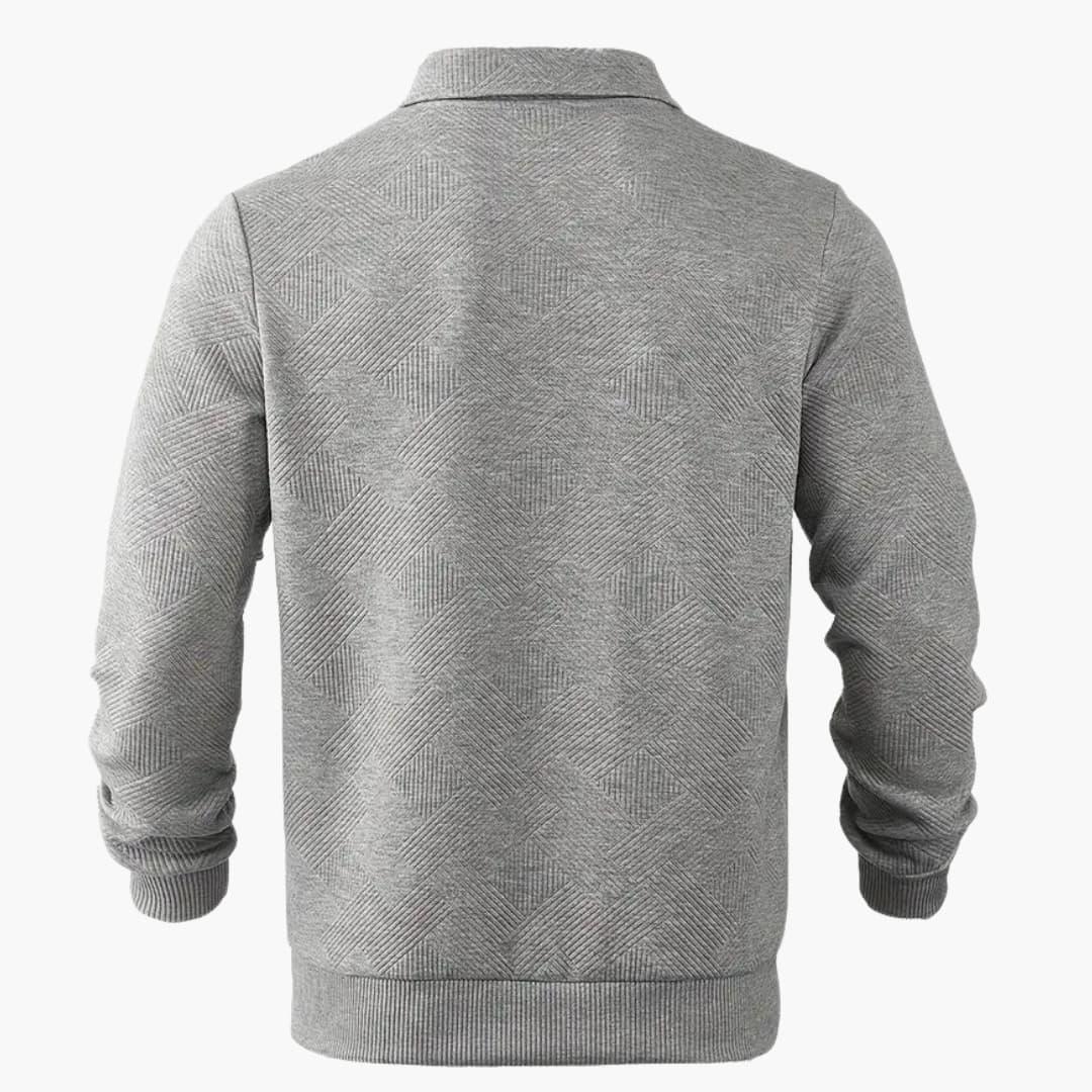 Elarova | Geometrisch Gemusterter Strickpullover für Herren