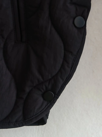 Elarova | Gepolsterte Jacke Damen, Leichtes Übergröße Modell Mit Taschen, Knopfverschluss