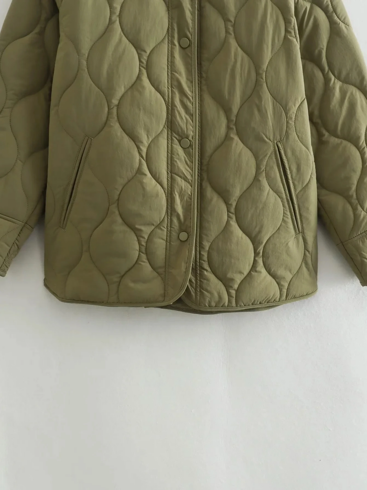 Elarova | Gepolsterte Jacke Damen, Leichtes Übergröße Modell Mit Taschen, Knopfverschluss