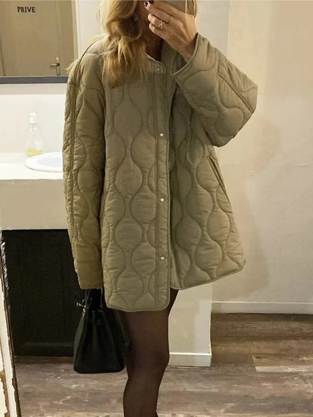 Elarova | Gepolsterte Jacke Damen, Leichtes Übergröße Modell Mit Taschen, Knopfverschluss