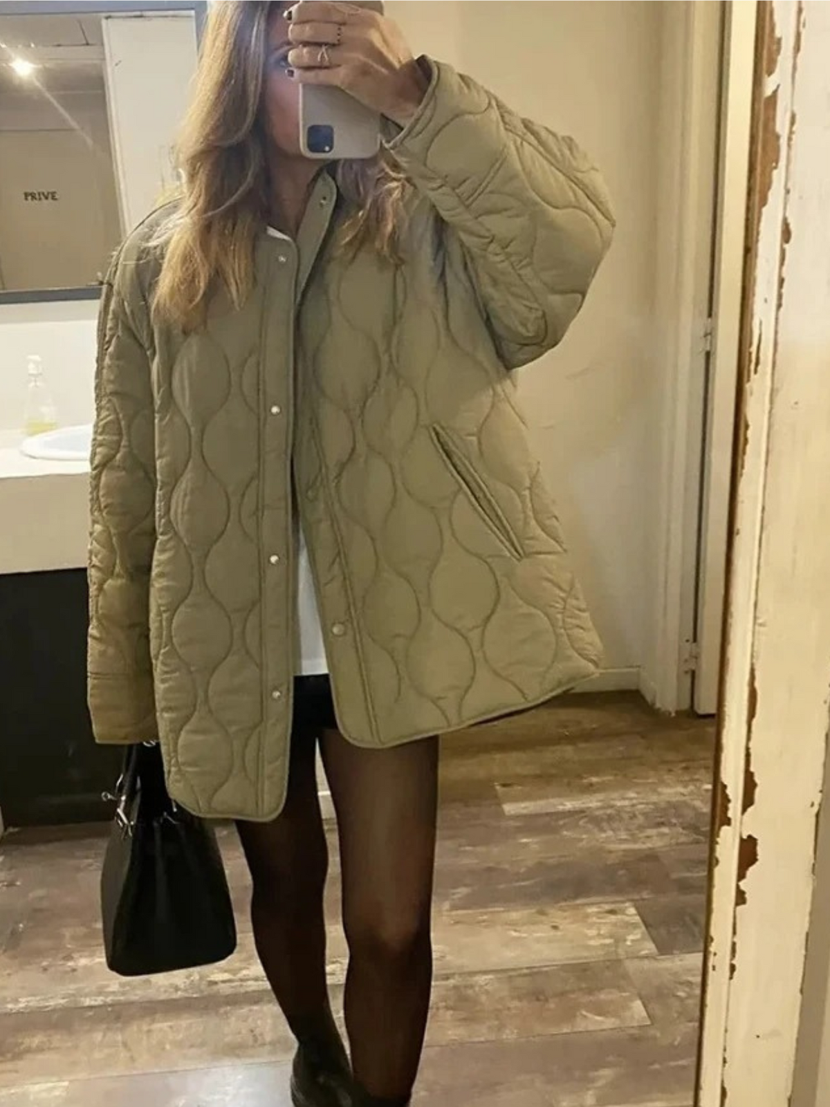 Elarova | Gepolsterte Jacke Damen, Leichtes Übergröße Modell Mit Taschen, Knopfverschluss