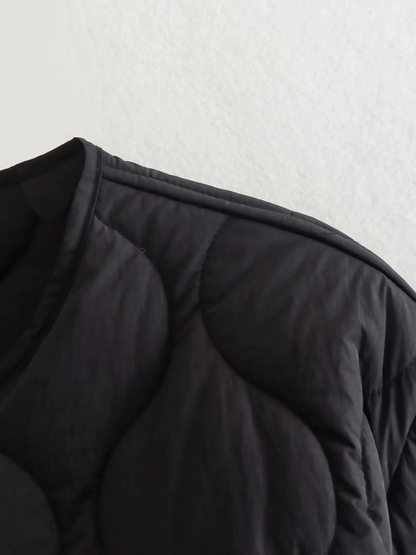 Elarova | Gepolsterte Jacke Damen, Leichtes Übergröße Modell Mit Taschen, Knopfverschluss