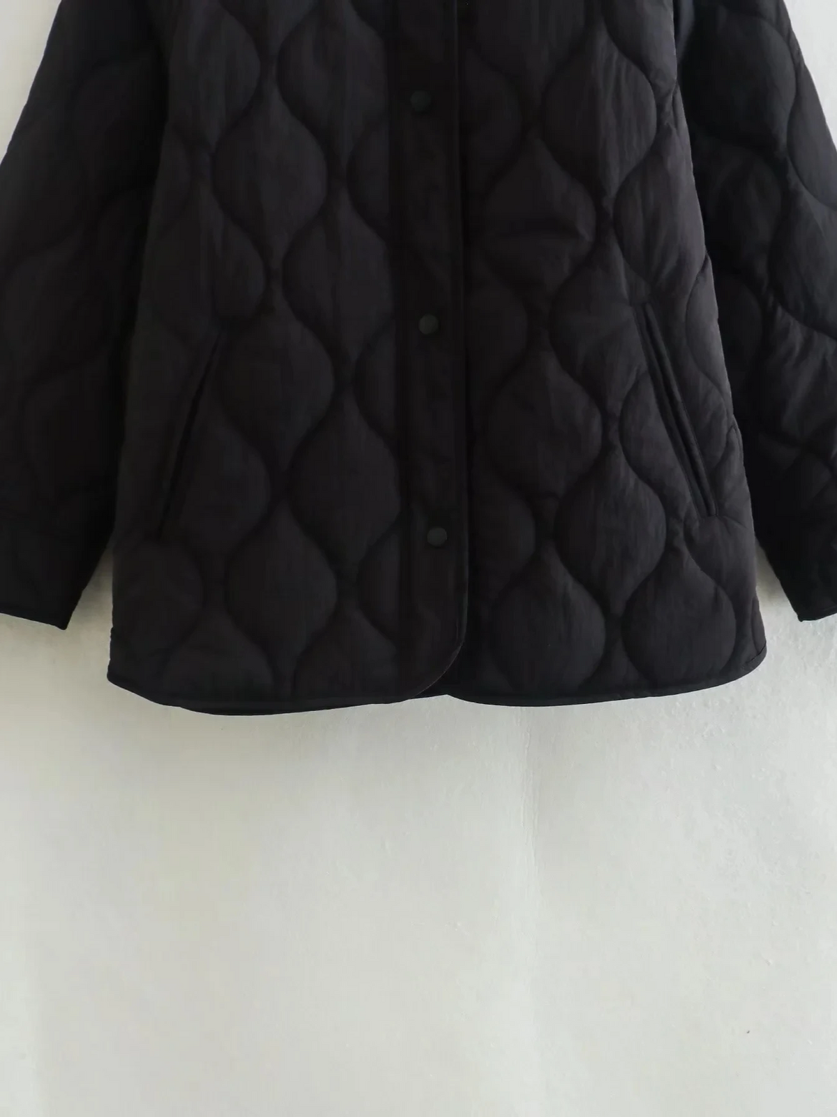 Elarova | Gepolsterte Jacke Damen, Leichtes Übergröße Modell Mit Taschen, Knopfverschluss