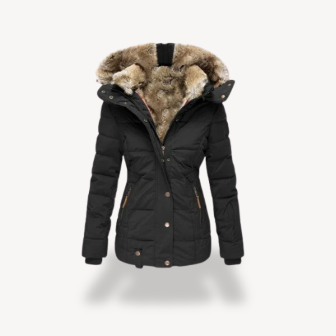 Elarova | Gepolsterte Kunstpelz-Kapuzenjacke Damen