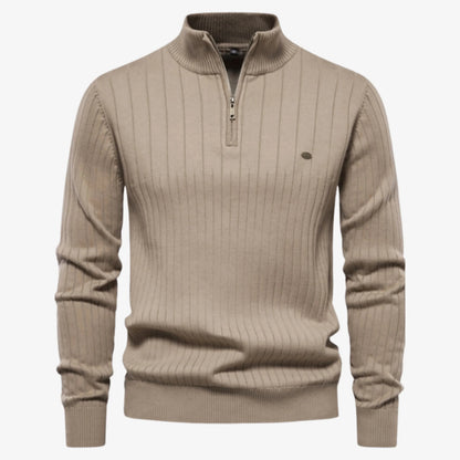 Elarova | Gerippter Pullover Slim Fit für Herren