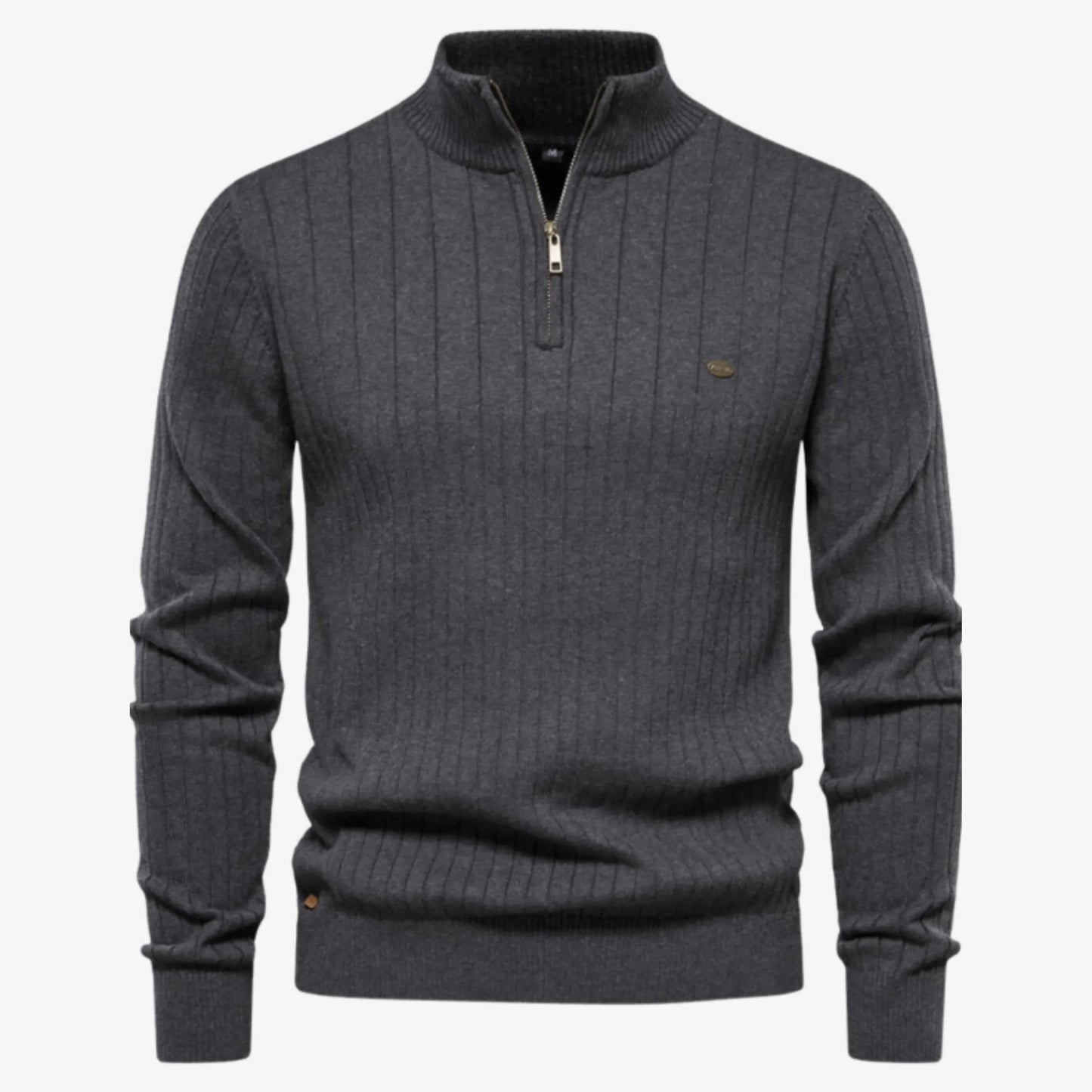 Elarova | Gerippter Pullover Slim Fit für Herren