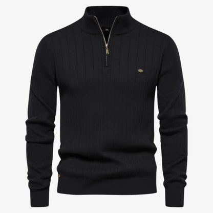 Elarova | Gerippter Pullover Slim Fit für Herren