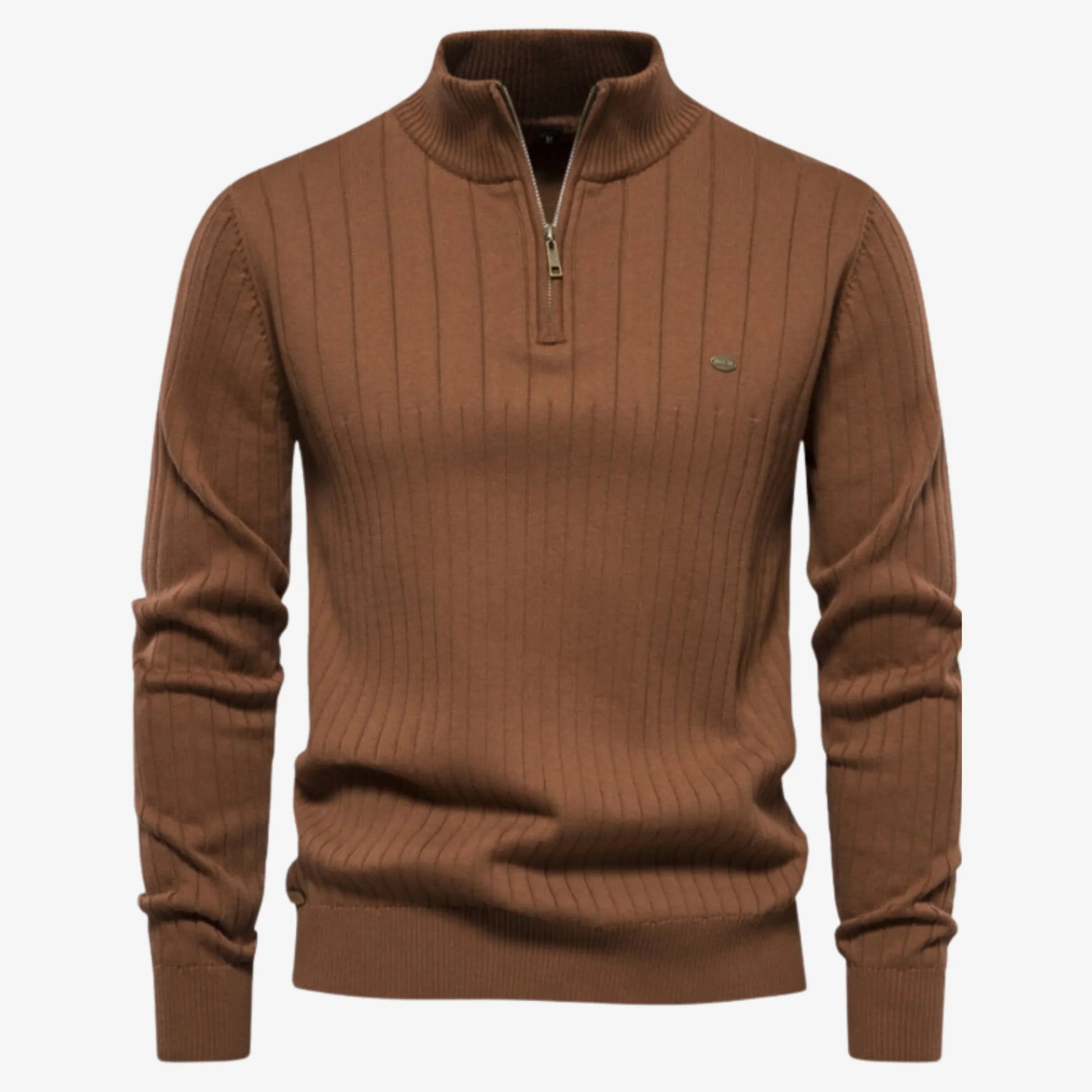 Elarova | Gerippter Pullover Slim Fit für Herren