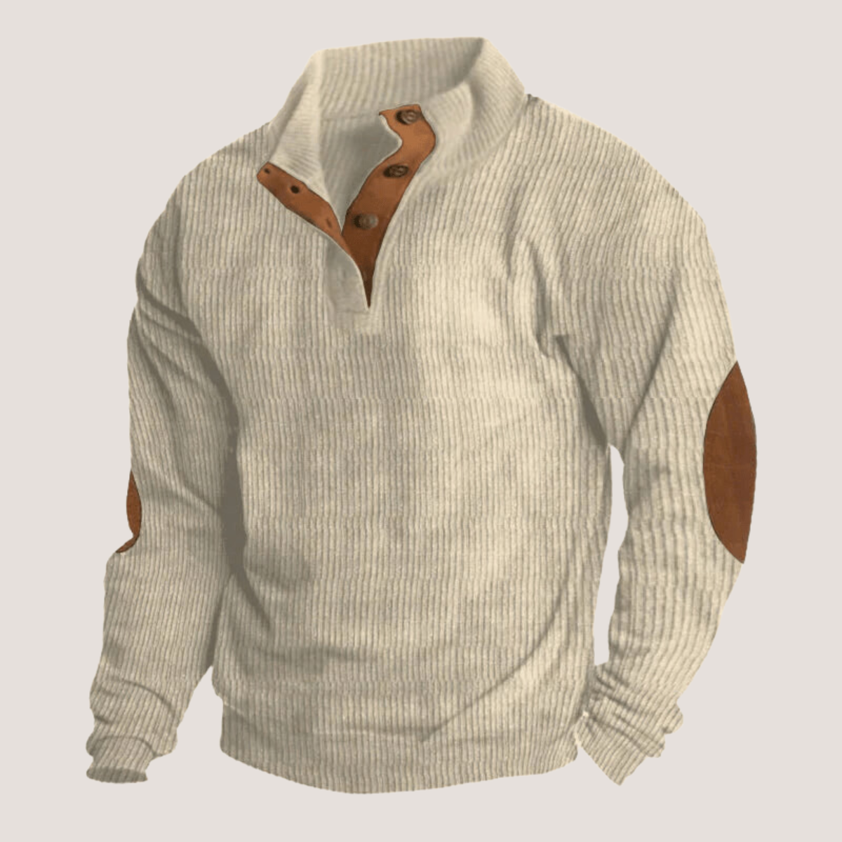 Elarova | Gerippter Pullover für Männer