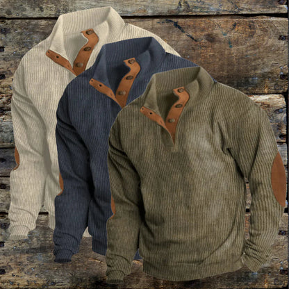 Elarova | Gerippter Pullover für Männer