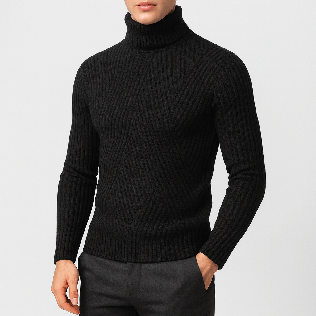 Elarova | Gerippter Rollkragenpullover