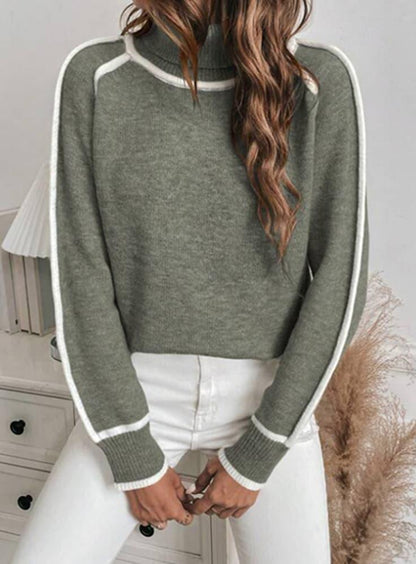 Elarova | Gerippter Rollkragenpullover für Damen