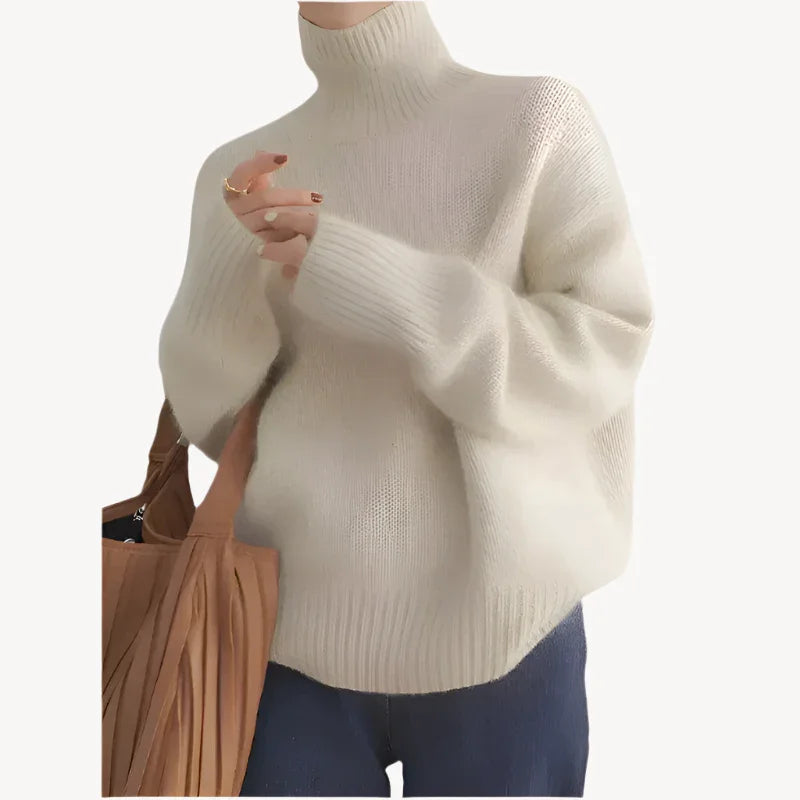 Elarova | Gerippter Rollkragenpullover für Damen