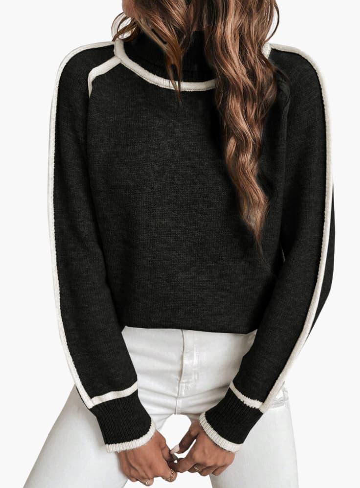 Elarova | Gerippter Rollkragenpullover für Damen