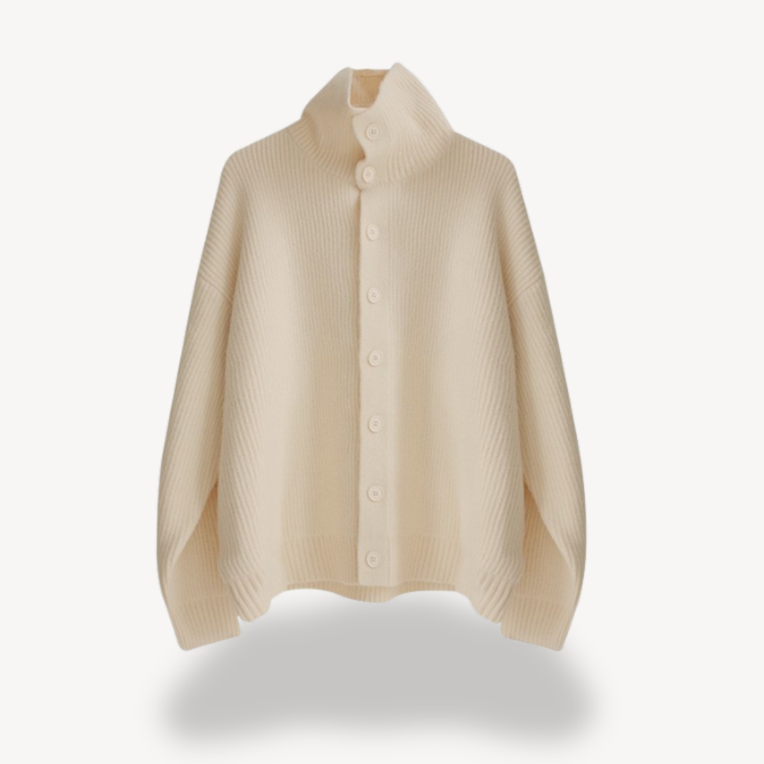 Elarova | Gerippter Strick-Cardigan mit Knöpfen für Herren