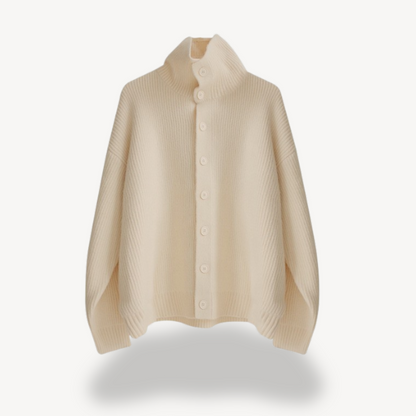 Elarova | Gerippter Strick-Cardigan mit Knöpfen für Herren