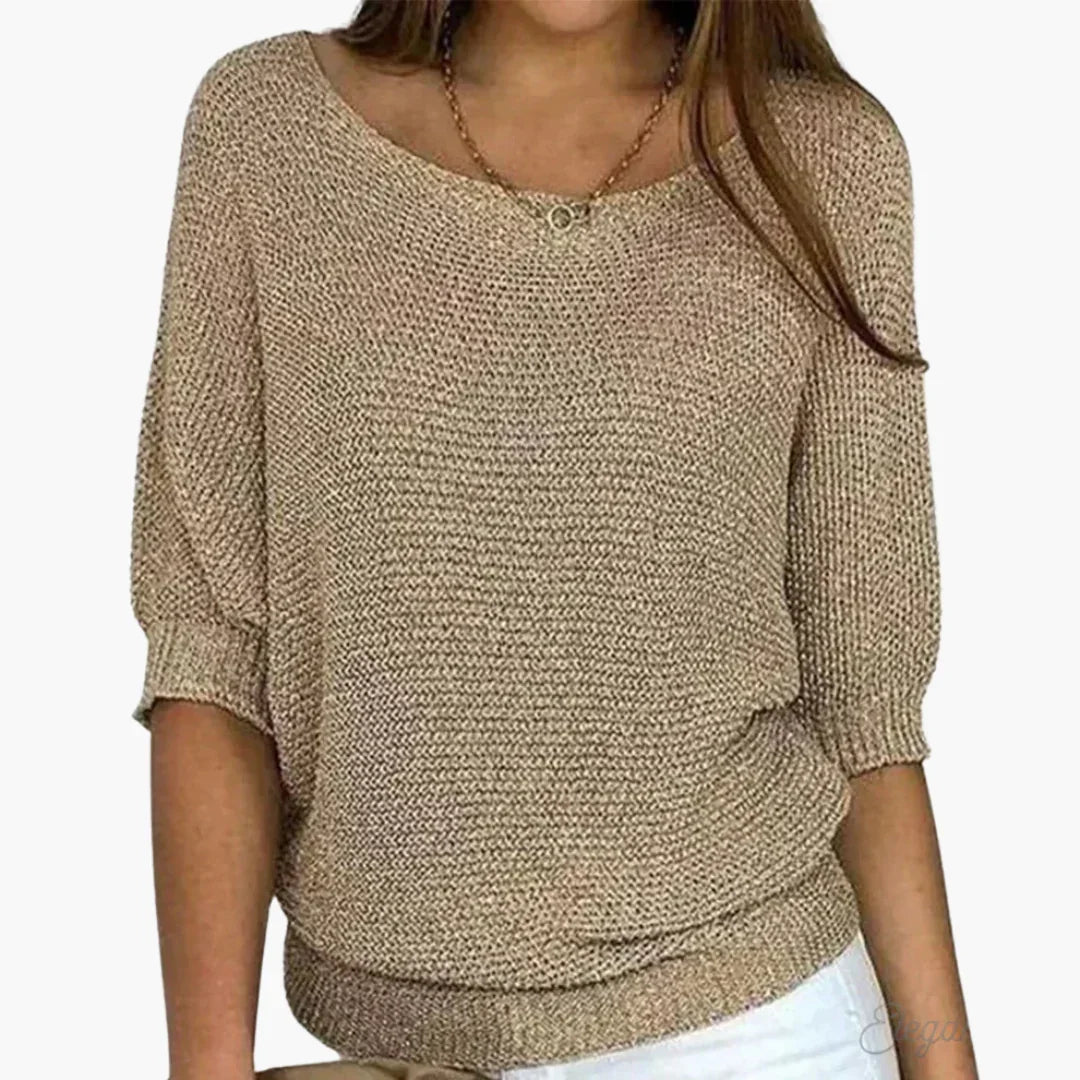 Elarova | Gerippter Strickpullover für Damen