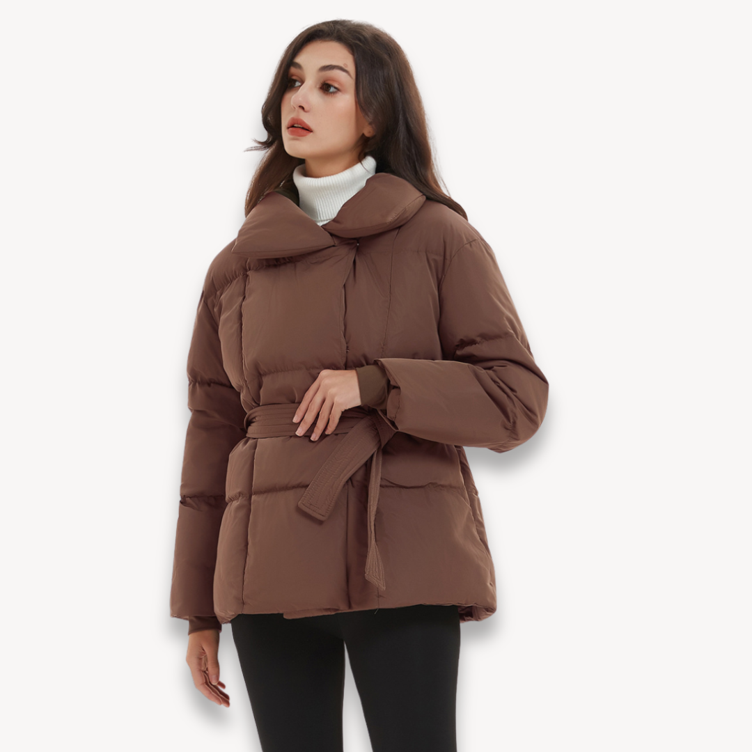 Elarova | Gesteppte Pufferjacke mit Gürtel für Damen