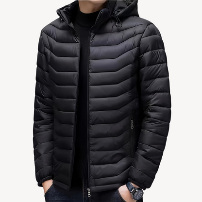 Elarova | Gesteppte Pufferjacke mit Kapuze für Herren
